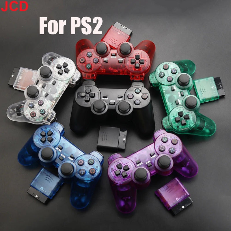 JCD 1pcs Wireless Gamepad For PS2 Console Joystick 2.4G Double Vibration Shock Joypad USB PC Game Controller - The Shack