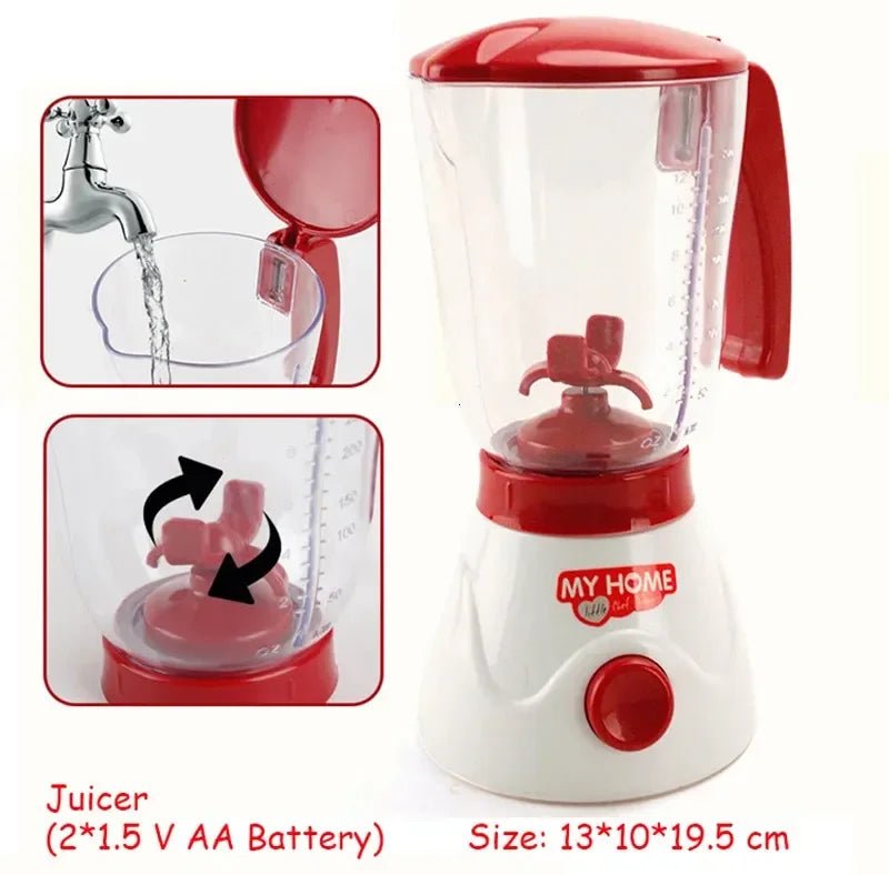 Kitchen Appliances Toys Toy Kitchen Set for Kids Play Kitchen Doll House Accessories Blender Coffee Maker Machine Mixer Toaster - The Shack