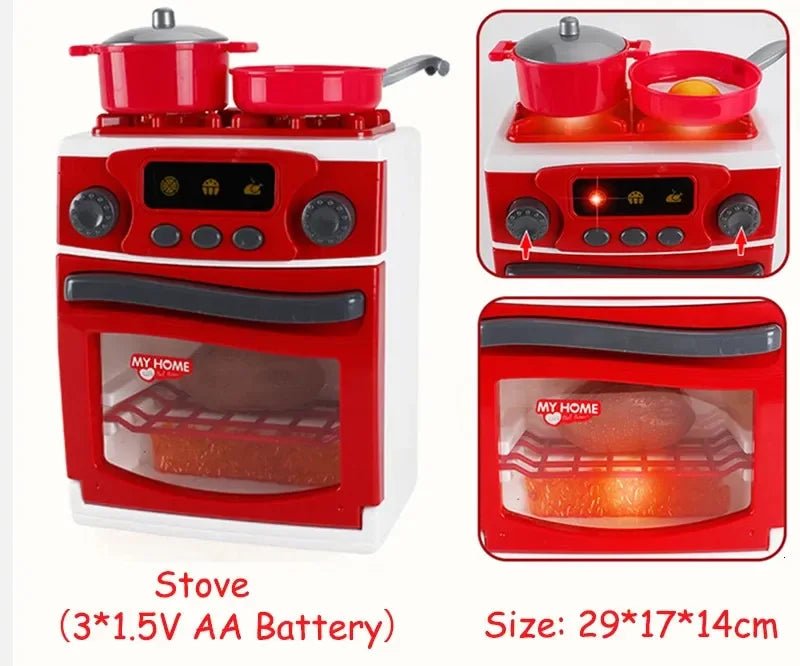 Kitchen Appliances Toys Toy Kitchen Set for Kids Play Kitchen Doll House Accessories Blender Coffee Maker Machine Mixer Toaster - The Shack