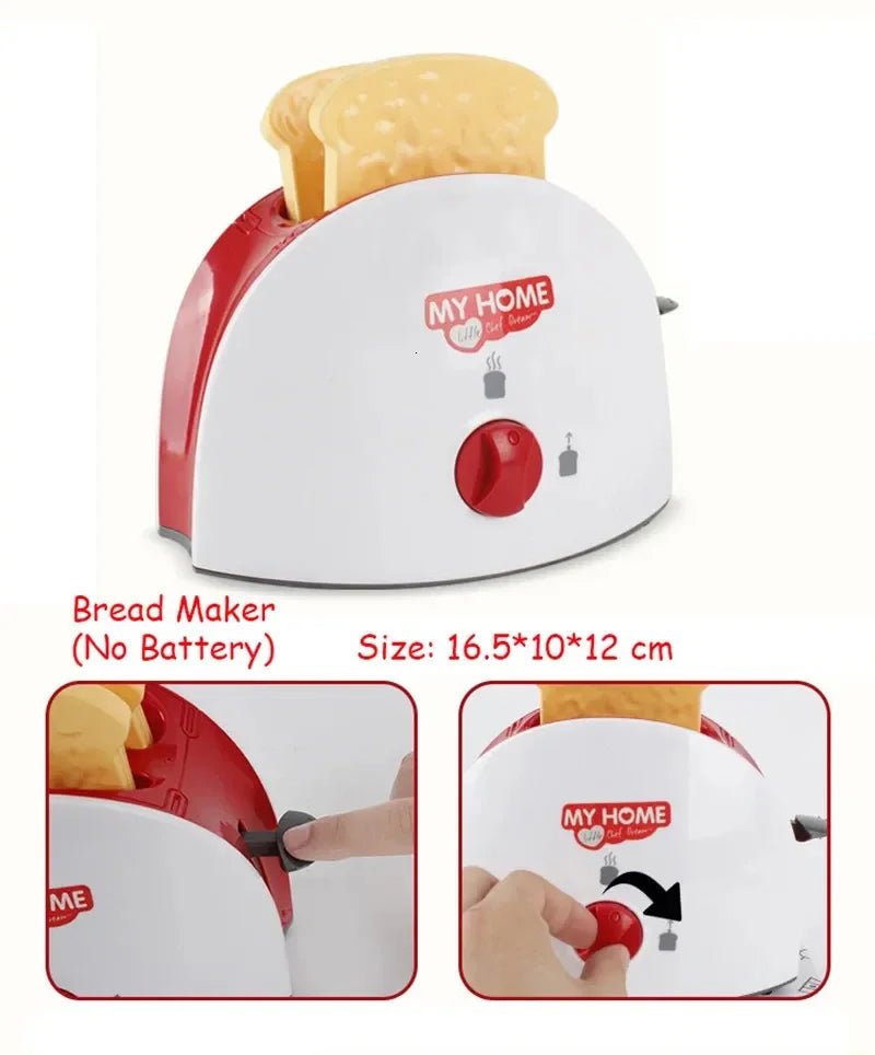 Kitchen Appliances Toys Toy Kitchen Set for Kids Play Kitchen Doll House Accessories Blender Coffee Maker Machine Mixer Toaster - The Shack