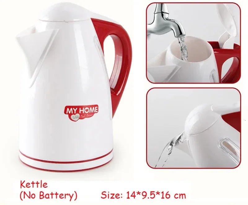 Kitchen Appliances Toys Toy Kitchen Set for Kids Play Kitchen Doll House Accessories Blender Coffee Maker Machine Mixer Toaster - The Shack