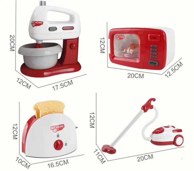 Kitchen Appliances Toys Toy Kitchen Set for Kids Play Kitchen Doll House Accessories Blender Coffee Maker Machine Mixer Toaster - The Shack