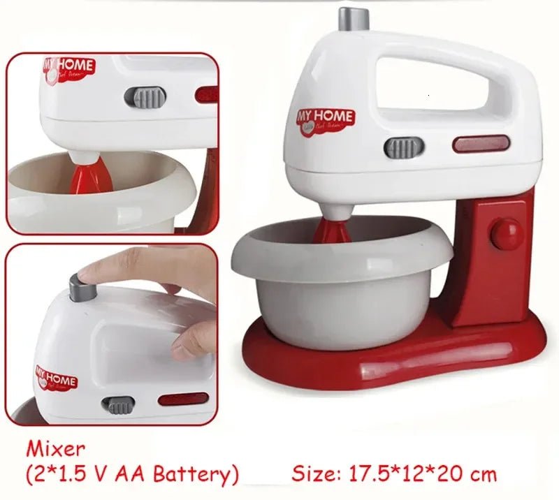 Kitchen Appliances Toys Toy Kitchen Set for Kids Play Kitchen Doll House Accessories Blender Coffee Maker Machine Mixer Toaster - The Shack