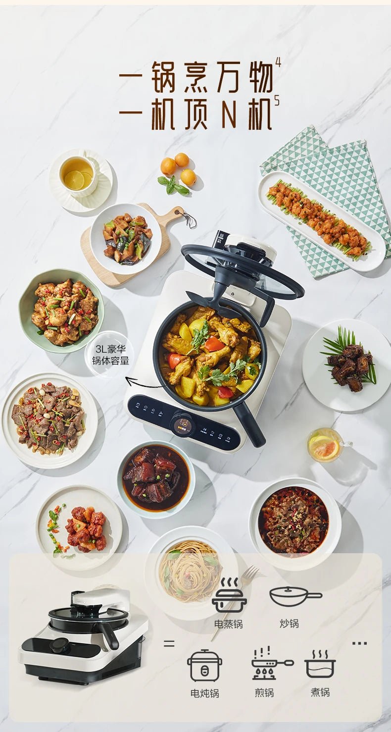 Kitchen Robot Machine 220V Intelligent Food Processor Home Automatic Cooking Machine Multi - cooker רובוט חכם robots de cuisine - The Shack