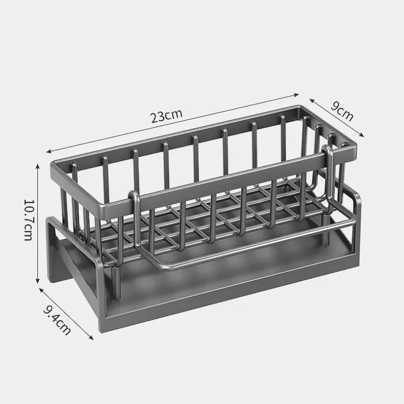 Kitchen Spice Storage Shelf with Drainage Rack, Installation Sink Organizer, Tap - Mounted Shelf for Home Kitchen Accessories - The Shack