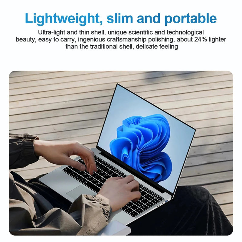 laptop 14.1 Inch Windows 11 Intel Atom A3950 Netbook 1920*1080 Portable Notebook Intel 12GB RAM 1TB 2TB SSD Computer laptops - The Shack