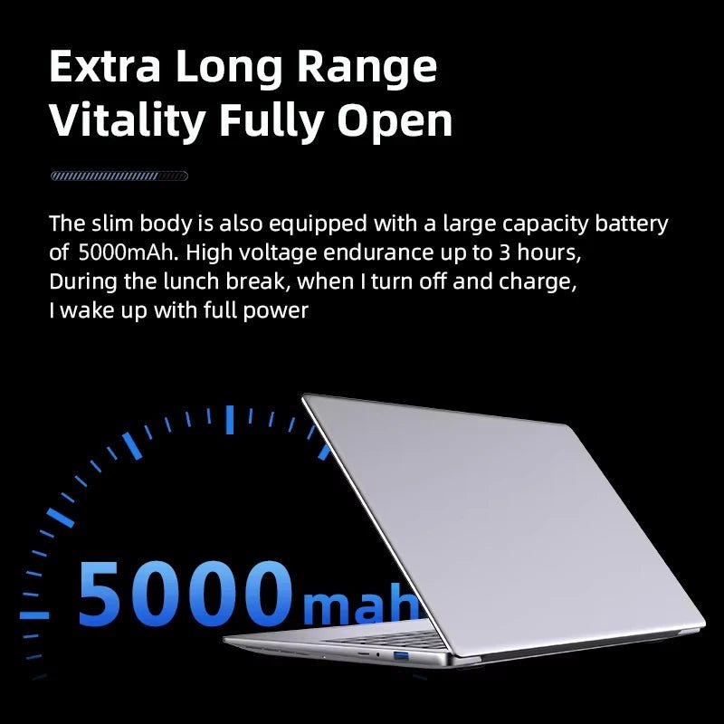 laptop 14.1 Inch Windows 11 Intel Atom A3950 Netbook 1920*1080 Portable Notebook Intel 12GB RAM 1TB 2TB SSD Computer laptops - The Shack