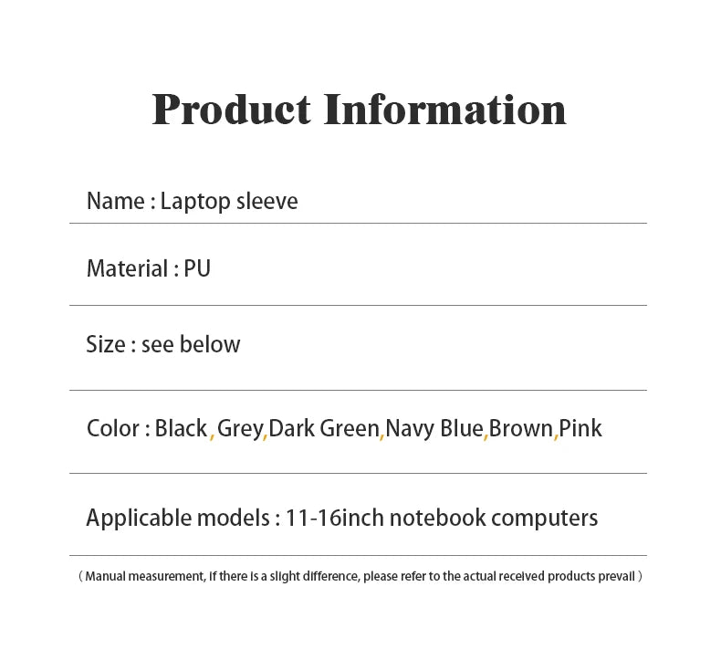 Laptop Bag, 13/13.3/14/15/15.4/15.6/16 Inch, Notebook Computer Mouse Pad, Pu Leather Bladder Bag, Computer Bag Accessories - The Shack