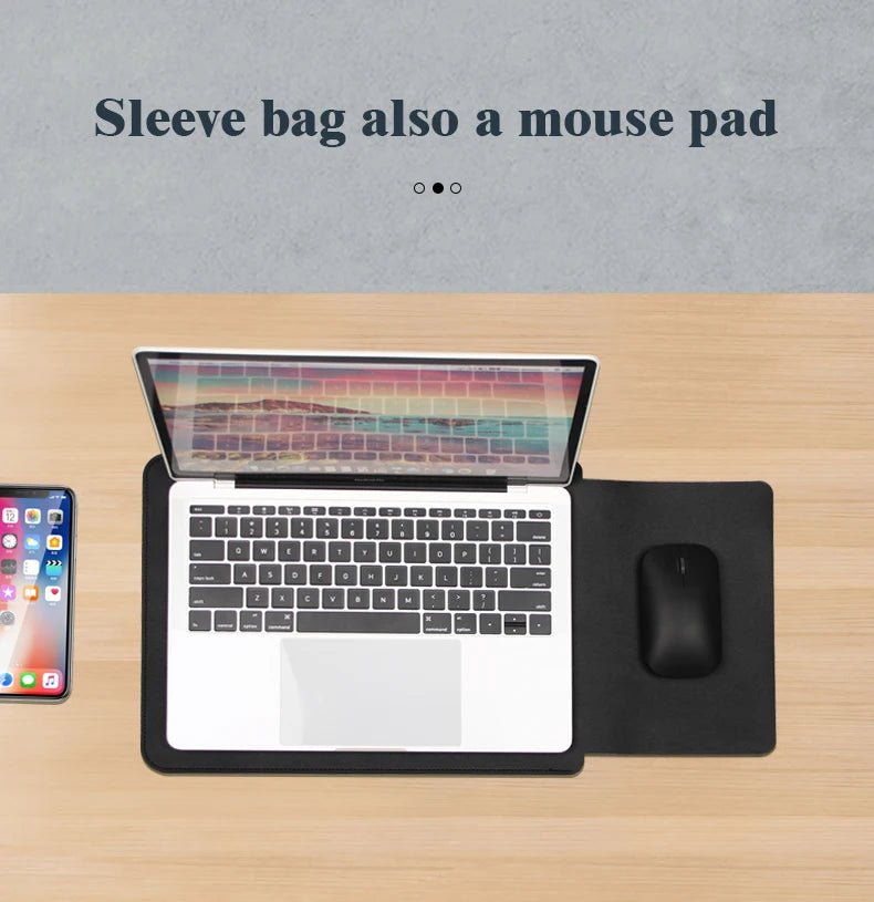Laptop Bag, 13/13.3/14/15/15.4/15.6/16 Inch, Notebook Computer Mouse Pad, Pu Leather Bladder Bag, Computer Bag Accessories - The Shack