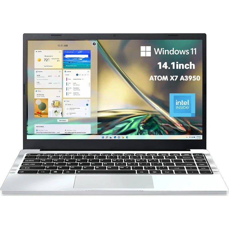 Laptop Computer 14.1" 12GB RAM 1TB 2TB SSD Windows 11 Notebook Office Learn Recreation Entertainment Portable Laptops - The Shack