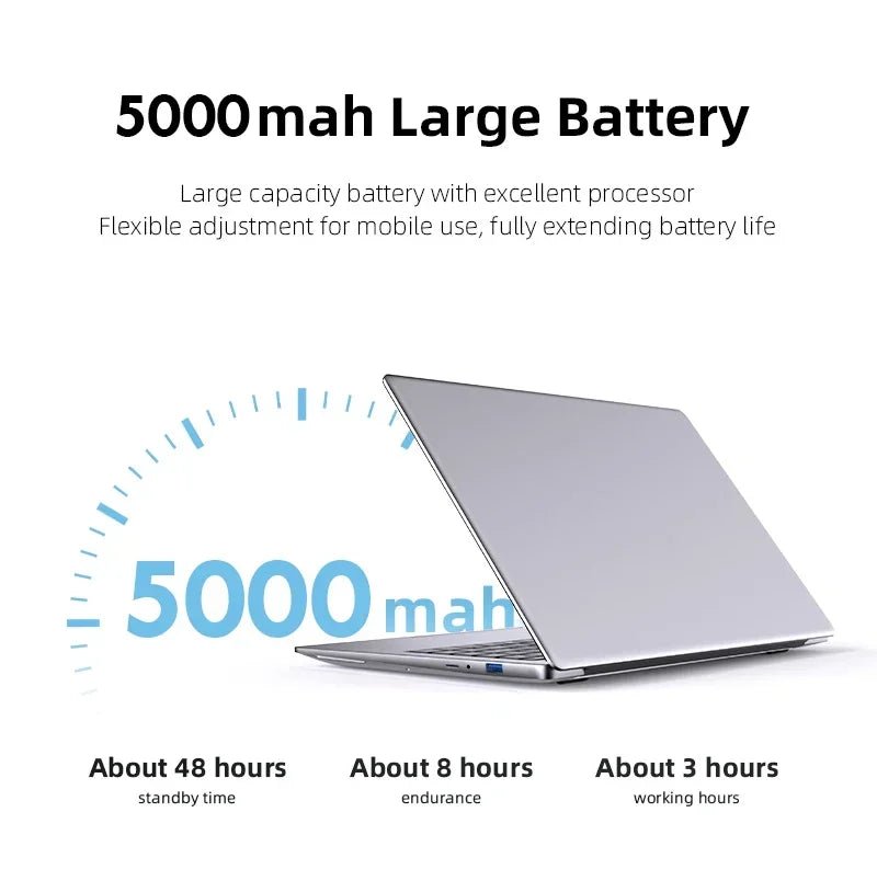 Laptop Computer 14.1" 12GB RAM 1TB 2TB SSD Windows 11 Notebook Office Learn Recreation Entertainment Portable Laptops - The Shack