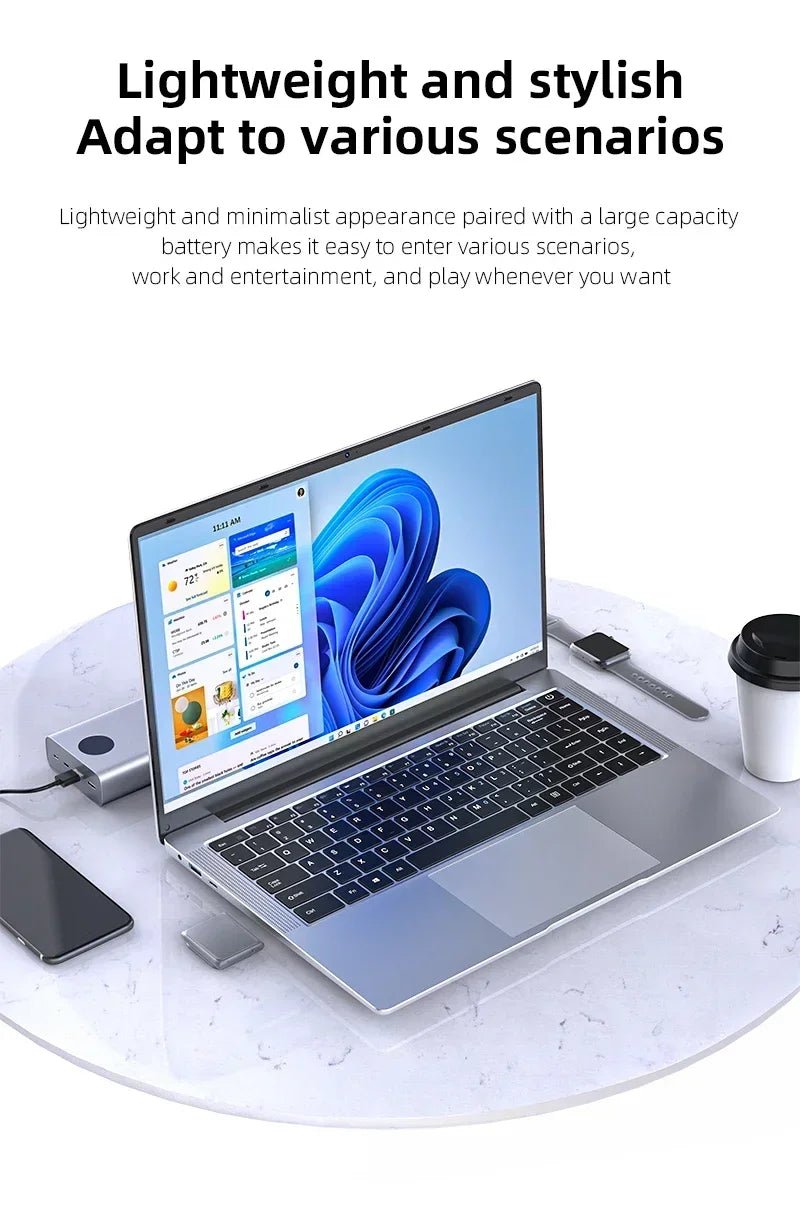 Laptop Computer 14.1" 12GB RAM 1TB 2TB SSD Windows 11 Notebook Office Learn Recreation Entertainment Portable Laptops - The Shack