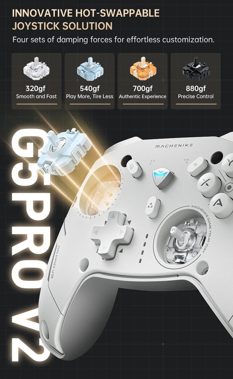 MACHENIKE G5Pro V2 Ultimate Gaming Controller Optical Trigger ABXY Button Hot - Swappable Joystick 4K Resolution For Switch PC - The Shack