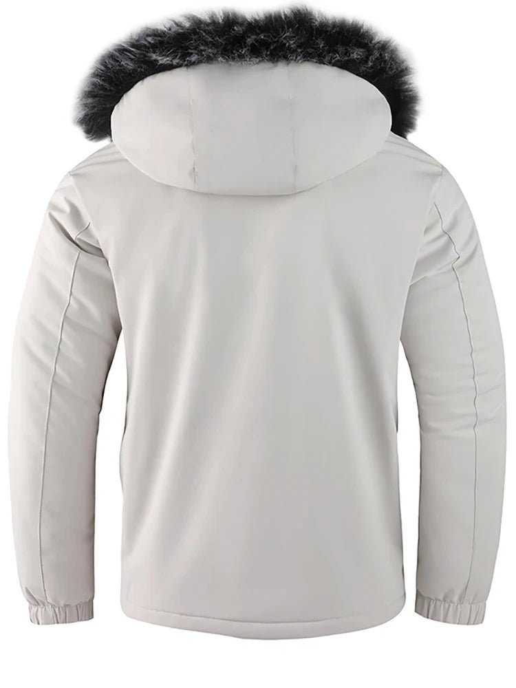 Men's Fall And Winter Casual Fashion Trend With The Hooded Cotton Jacket Windproof Padded Cold Pure Color Simple Cotton Clothing - The Shack