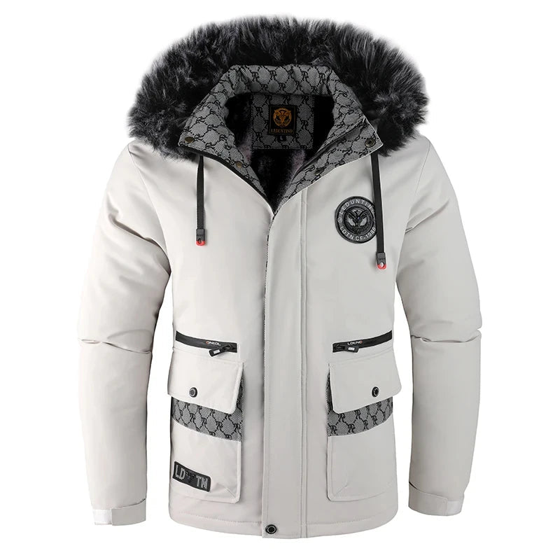 Men's Fall And Winter Casual Fashion Trend With The Hooded Cotton Jacket Windproof Padded Cold Pure Color Simple Cotton Clothing - The Shack