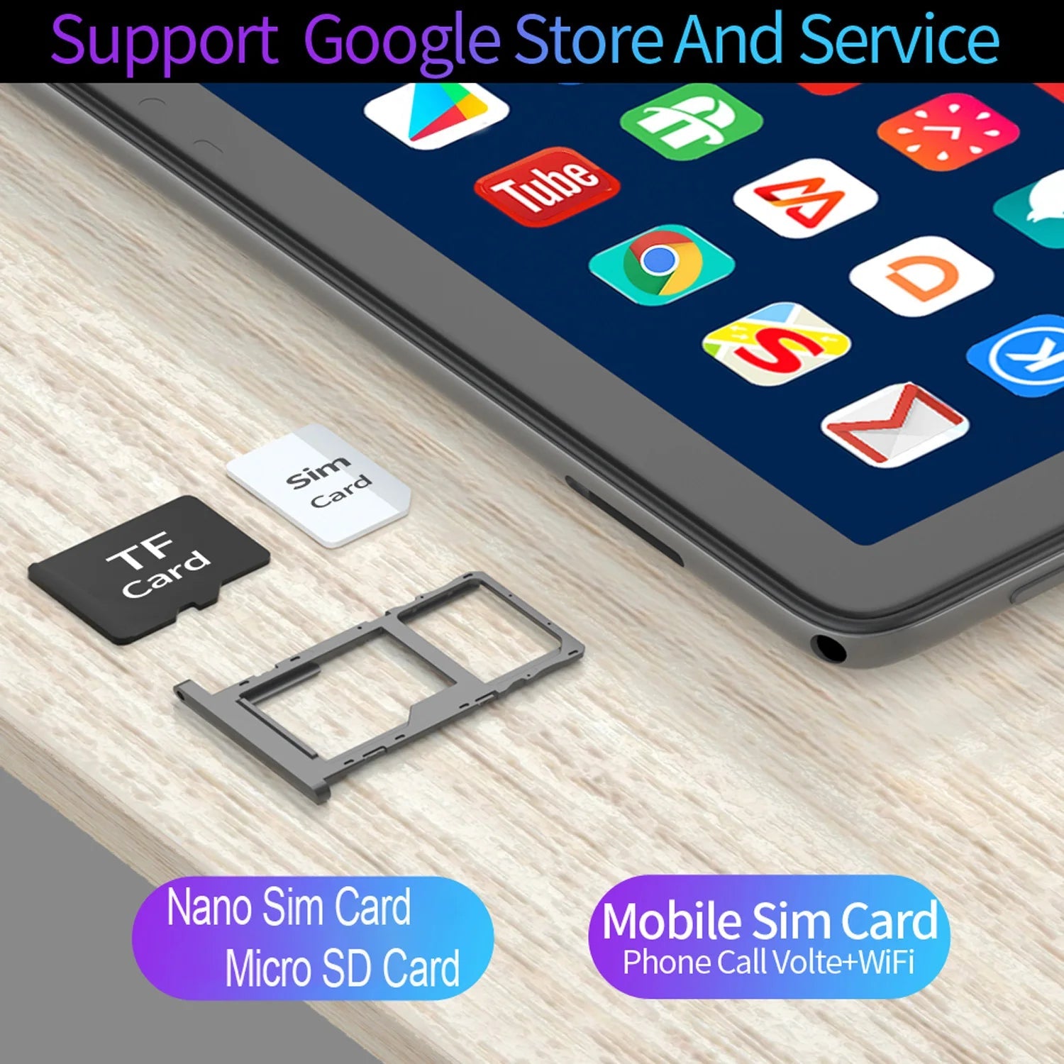 New 10.1 Inch Android Tablet Pc Google Play Octa Core Dual Cameras Dual SIM 3G Phone Call Tablets Global Version 4GB RAM 64GB - The Shack