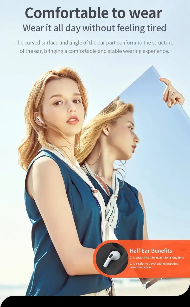 New LP40 NEW Bluetooth V5.0 Earphones Anti - sweat Lightweight Headphones Compatible With Smart Phone Laptop Computer Earbuds - The Shack