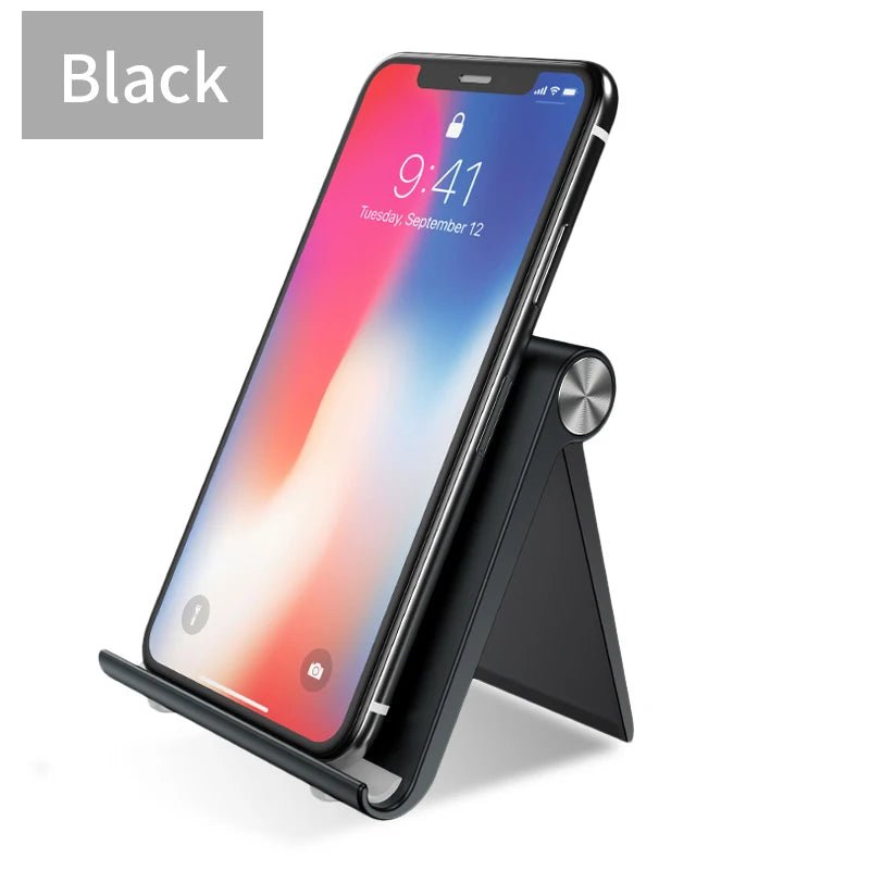 Phone Holder Stand Mobile Smartphone Support Tablet Stand for iPhone 14 13 Desk Cell Phone Holder Stand Portable Mobile Holder - The Shack