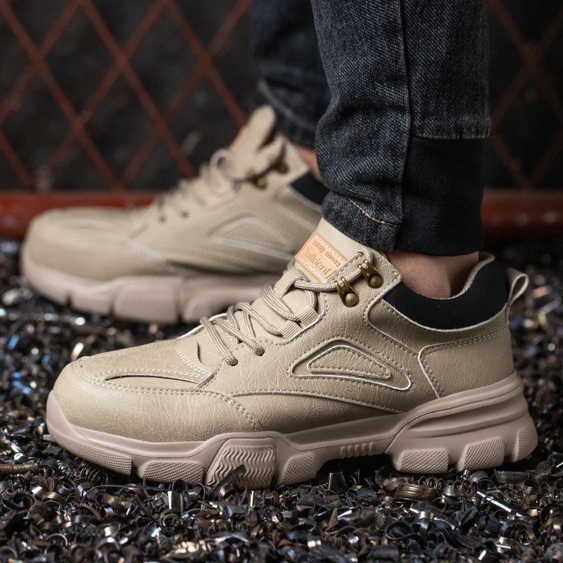 Safety Shoes Men Steel Toe Work Shoes Anti - smash Anti - puncture Indestructible Shoes Protective Boots Tactical Boots - The Shack