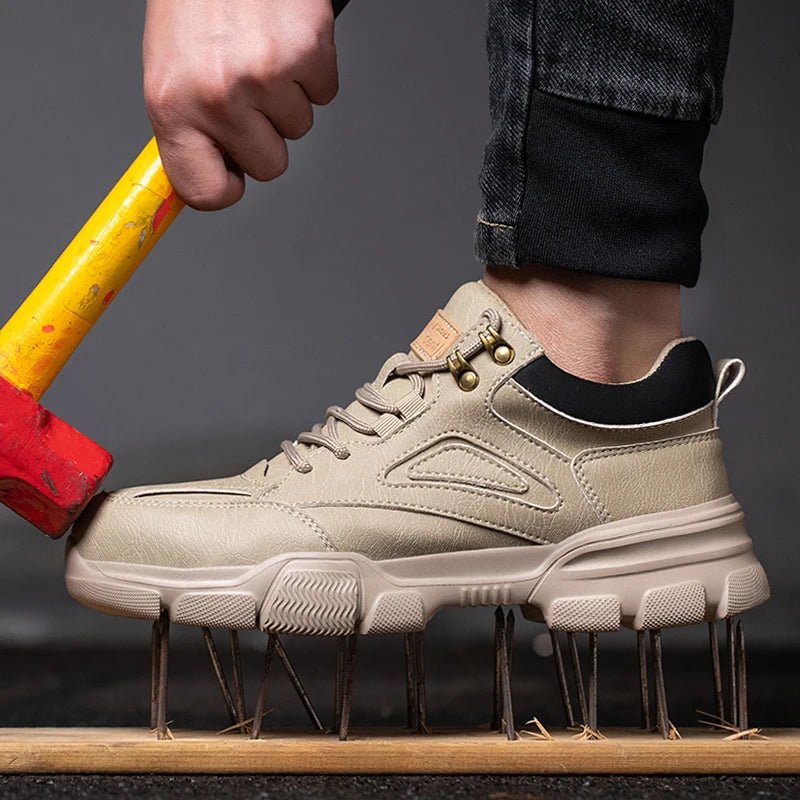 Safety Shoes Men Steel Toe Work Shoes Anti - smash Anti - puncture Indestructible Shoes Protective Boots Tactical Boots - The Shack