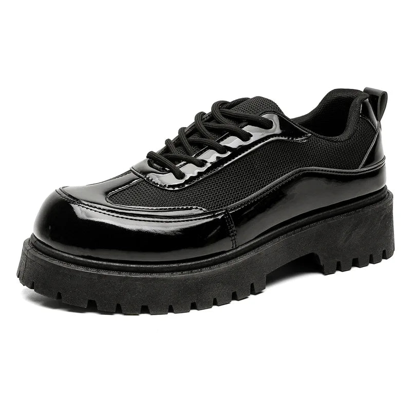 Shoes for Men High Quality Trend Casual Shoes Men Leather Original British Thick Sole Comfort Derby Shoes Sneaker Zapatos Hombre - The Shack
