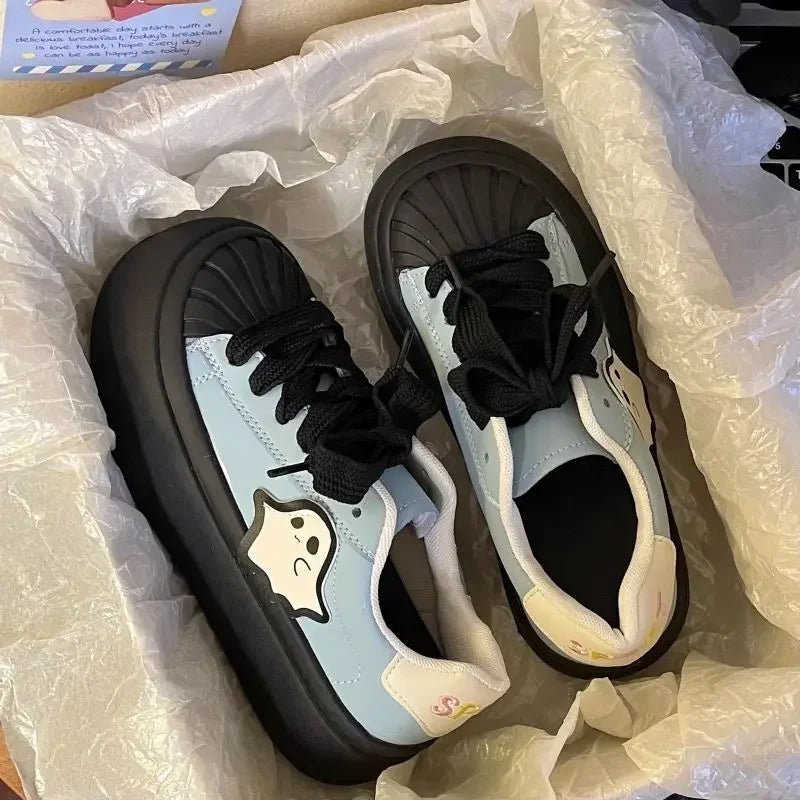 Shoes for Women High on Platform Round Toe Woman Footwear Trends 2025 Comfortable and Elegant Walking Aesthetic Vulcanized Shoe - The Shack