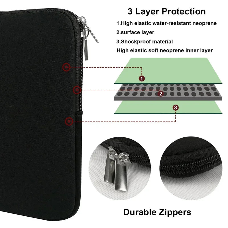 Soft Laptop Bag 13 13.6 14 15 15.6 17 inch For Huawei Lenovo ASUS HP Dell Macbook Air Pro 16 M1 M2 Case 2023 Sleeve Liner Cover - The Shack