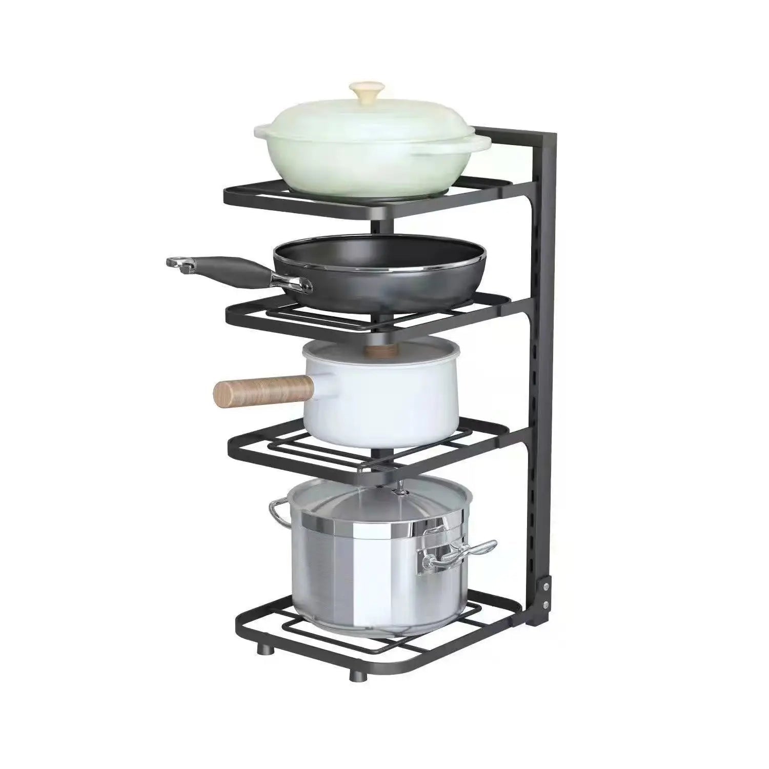 The Kitchen Is Equipped with Stainless Steel Shelves, Storage Racks, Sinks, and Multi - layered Household CabinetsKitchenOrganizer - The Shack