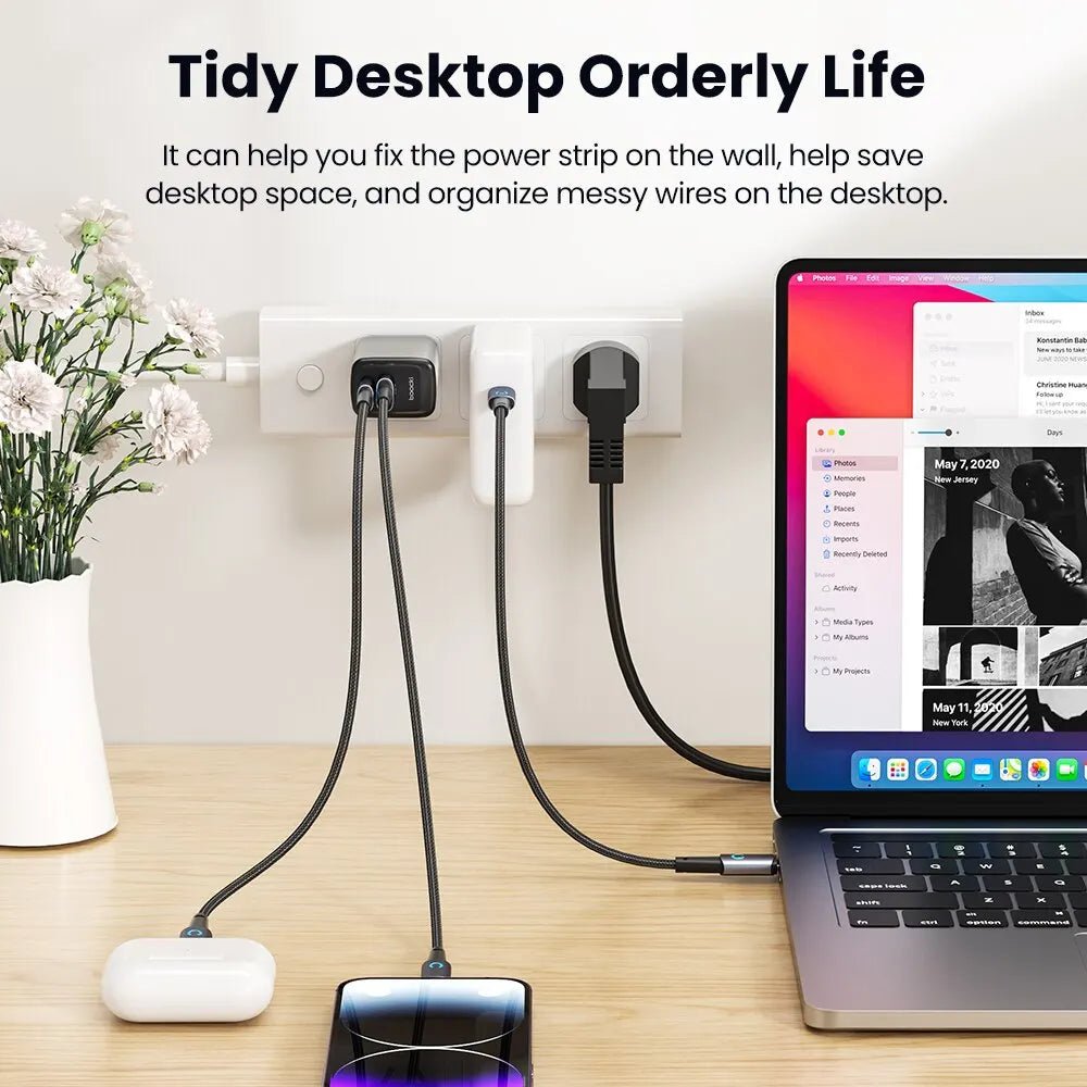 Toocki Phone Charger Strip Holder Stand For GaN USB Type C Charger Storage Bracket Punch - free Holder For Phone Charger 100W 140W - The Shack