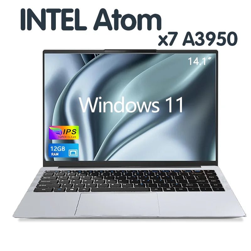 Windows 11 Office Laptop intel core i7 - 7500U/intel Atom x7 A3950 12GB RAM 1TB/2TB SSD 4K HD NoteBook Study Laptops - The Shack