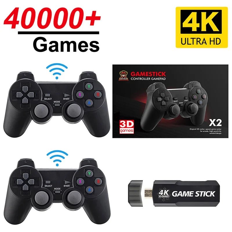 Wireless Controller GD10 4K HD 128G 40000 Retro Games Video Game Console Controller with Wireless Controllers For PSP PS1 GBA Bo - The Shack