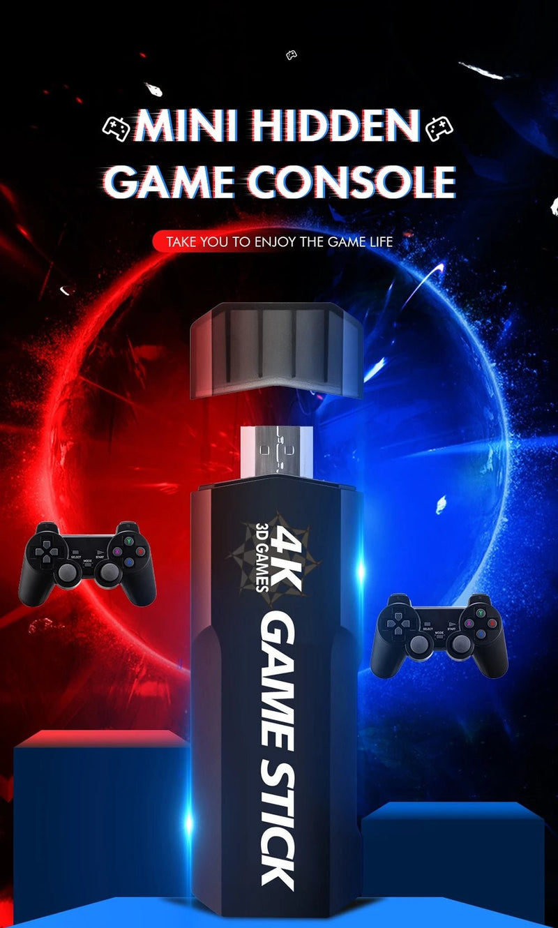 Wireless Controller GD10 4K HD 128G 40000 Retro Games Video Game Console Controller with Wireless Controllers For PSP PS1 GBA Bo - The Shack