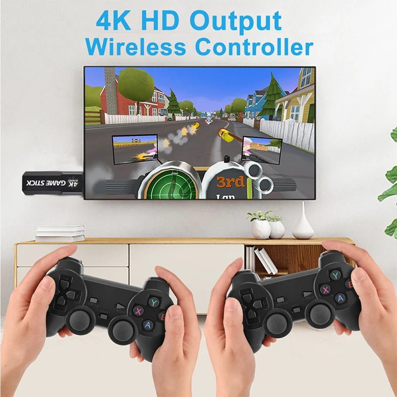 Wireless Controller GD10 4K HD 128G 40000 Retro Games Video Game Console Controller with Wireless Controllers For PSP PS1 GBA Bo - The Shack