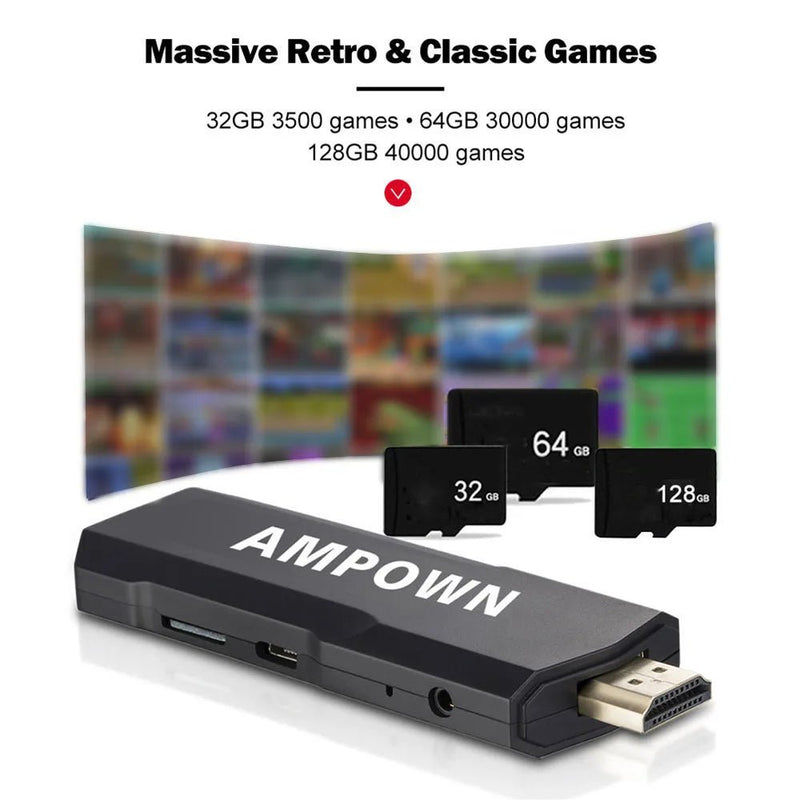 Wireless Controller GD10 4K HD 128G 40000 Retro Games Video Game Console Controller with Wireless Controllers For PSP PS1 GBA Bo - The Shack