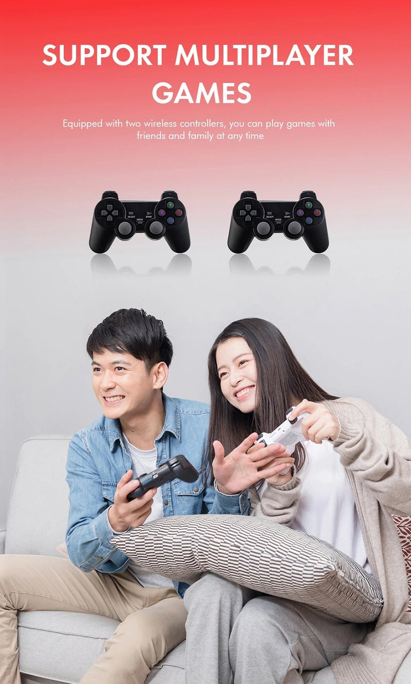 Wireless Controller GD10 4K HD 128G 40000 Retro Games Video Game Console Controller with Wireless Controllers For PSP PS1 GBA Bo - The Shack