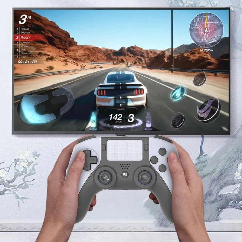 Wireless Gamepad For PS5 PS5 Slim PC Bluetooth4.0 Gaming Controller Dual Vibration Controller 6 Axis Gyro/Turbo Joystick Gamepad - The Shack